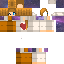 HORRIBLE human Brightheart skin. ~Hoodie~sweater~girl~heart~cute~64x64~ skin texture file (64×64)