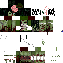 Zom girl -Gore,Zombie,Undead,blood,scary,monster- skin texture file (128×128 HD)