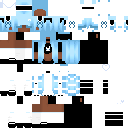 poc edit :: ʙᴜɴɴʏ ʙᴜɴ blue hair girl pretty dress cute skin texture file (128×128 HD)