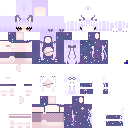 【🪐】 galaxy cat girl skin texture file (128×128 HD)