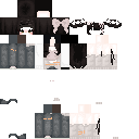 Black and Gray #F646 skin texture file (128×128 HD)