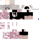 Hello kitty – Black and White skin texture file (128×128 HD)