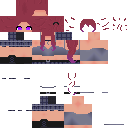Fallon 🖤💜 skin texture file (128×128 HD)